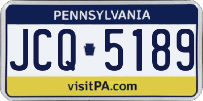 PA license plate JCQ5189