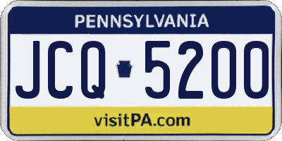 PA license plate JCQ5200