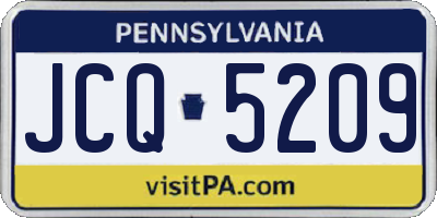PA license plate JCQ5209
