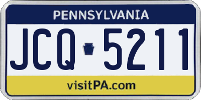 PA license plate JCQ5211