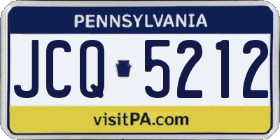PA license plate JCQ5212