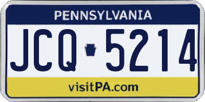 PA license plate JCQ5214