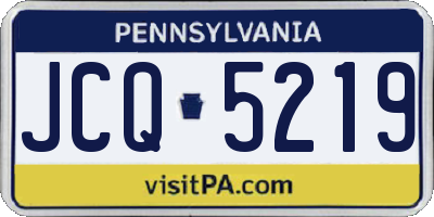 PA license plate JCQ5219