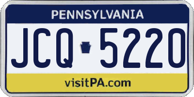 PA license plate JCQ5220