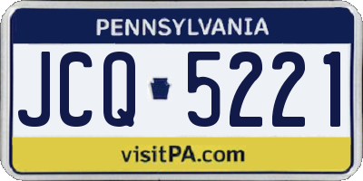 PA license plate JCQ5221