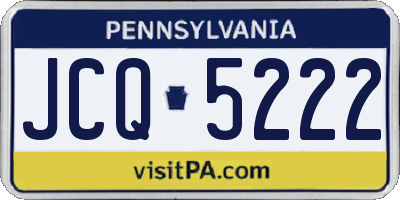PA license plate JCQ5222