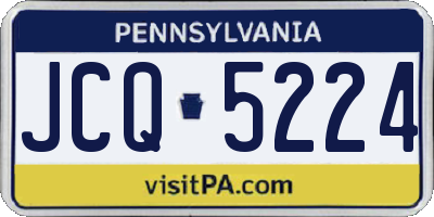 PA license plate JCQ5224