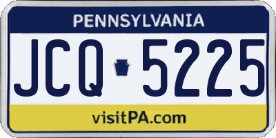 PA license plate JCQ5225