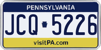 PA license plate JCQ5226