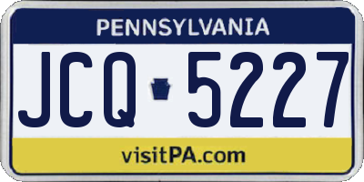 PA license plate JCQ5227