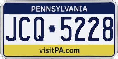 PA license plate JCQ5228