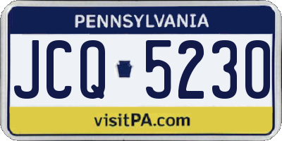 PA license plate JCQ5230