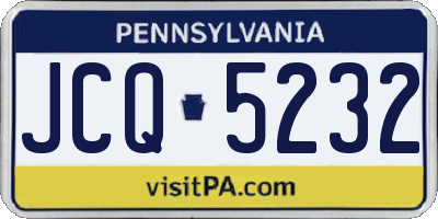 PA license plate JCQ5232