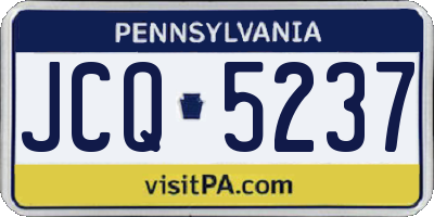 PA license plate JCQ5237