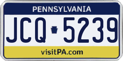 PA license plate JCQ5239