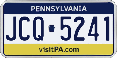PA license plate JCQ5241