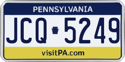 PA license plate JCQ5249