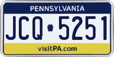 PA license plate JCQ5251