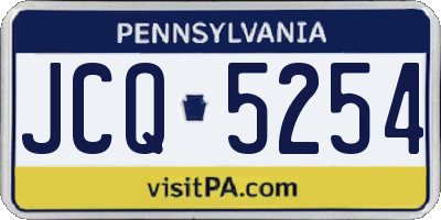 PA license plate JCQ5254