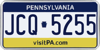 PA license plate JCQ5255