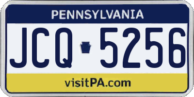 PA license plate JCQ5256
