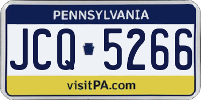 PA license plate JCQ5266