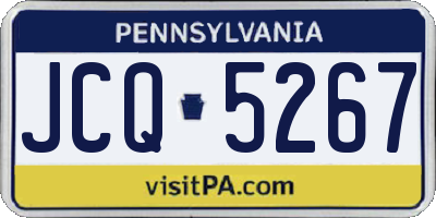 PA license plate JCQ5267