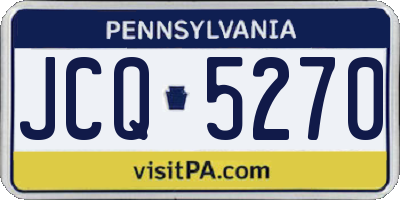 PA license plate JCQ5270