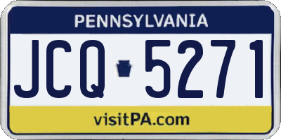 PA license plate JCQ5271