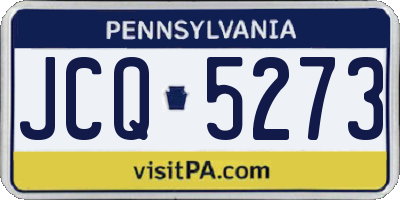 PA license plate JCQ5273