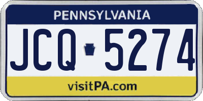 PA license plate JCQ5274