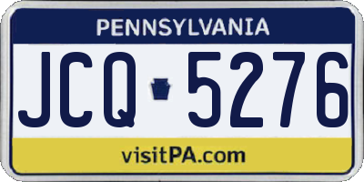 PA license plate JCQ5276