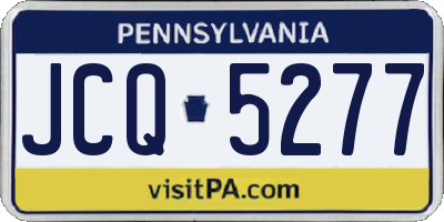 PA license plate JCQ5277