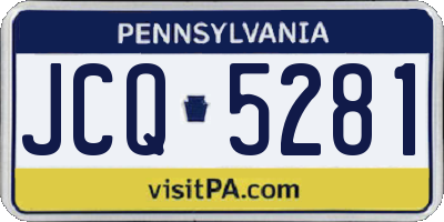 PA license plate JCQ5281