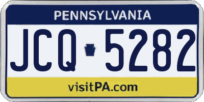 PA license plate JCQ5282