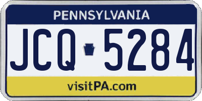 PA license plate JCQ5284