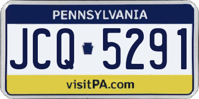 PA license plate JCQ5291