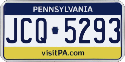 PA license plate JCQ5293