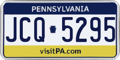 PA license plate JCQ5295