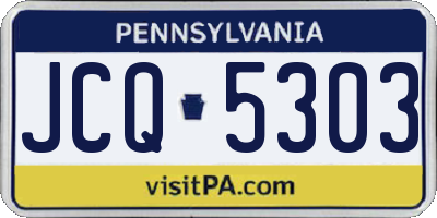 PA license plate JCQ5303