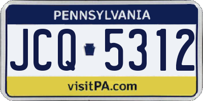 PA license plate JCQ5312
