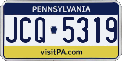 PA license plate JCQ5319