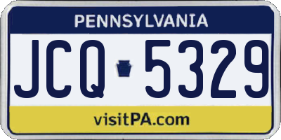 PA license plate JCQ5329