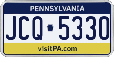 PA license plate JCQ5330