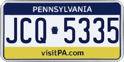 PA license plate JCQ5335