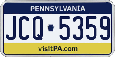 PA license plate JCQ5359