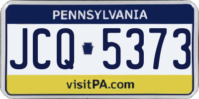 PA license plate JCQ5373