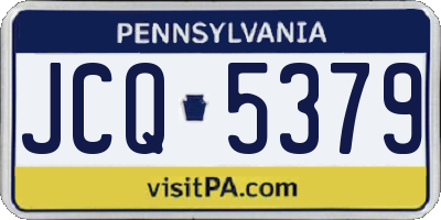 PA license plate JCQ5379