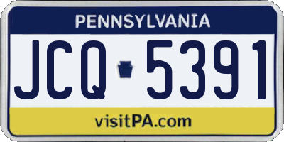 PA license plate JCQ5391
