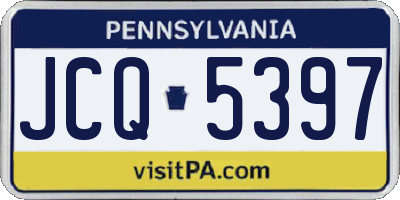 PA license plate JCQ5397